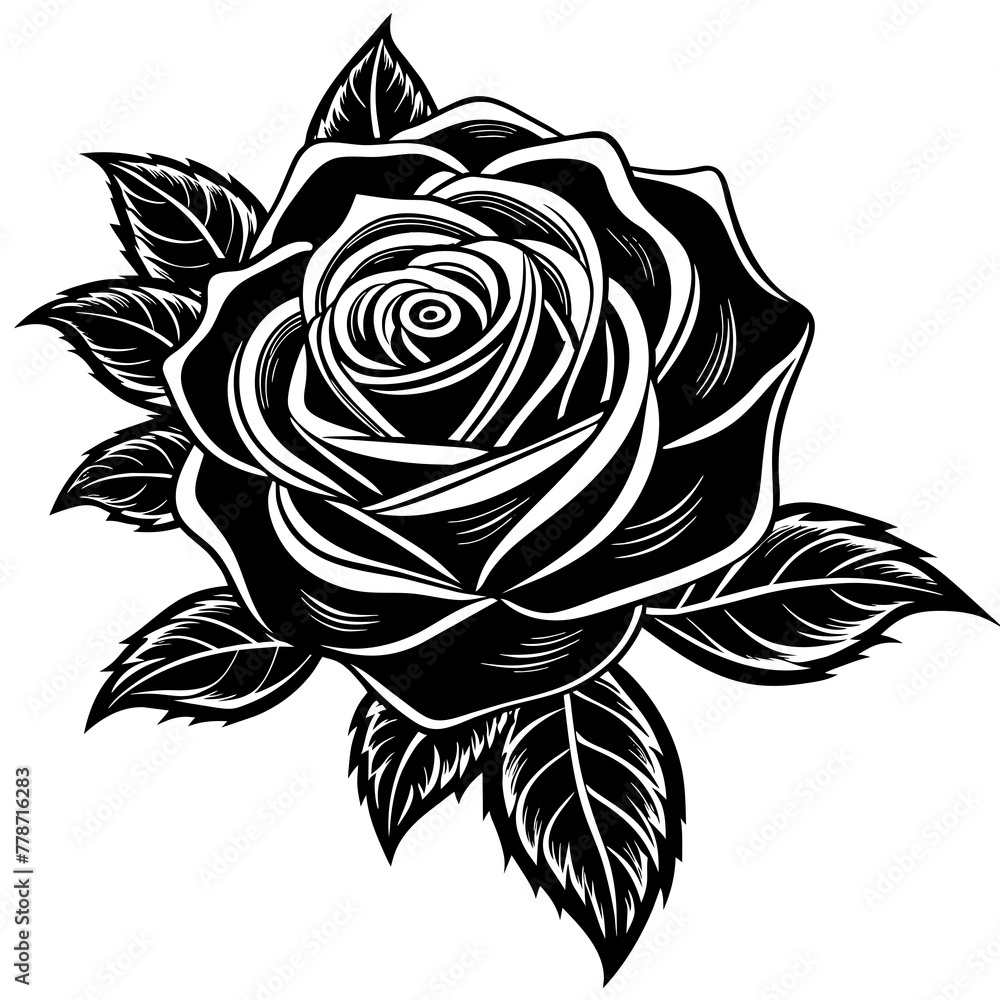Flower silhouette vector illustration.
Flower silhouette vector illustration.