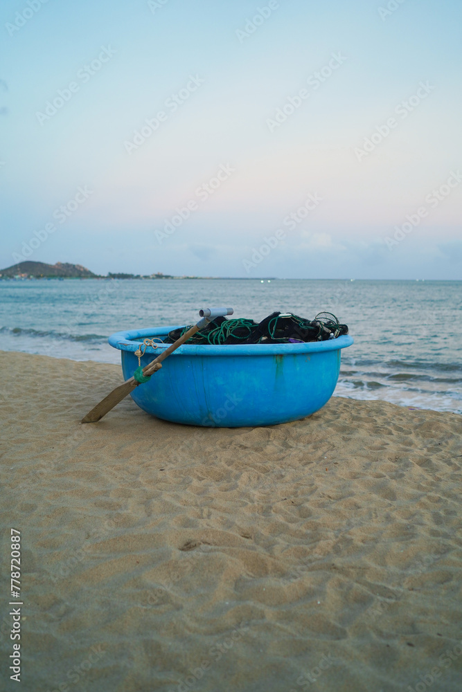 vietnamese wooden boat on the beach vietnamese wooden boat on the beach