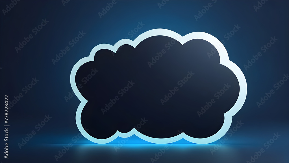 mockup the blank light blue speech bubble on a dark blue background place for your text. Comment icon. Feedback message. Online communication. information announcement for small business discount sale mockup the blank light blue speech bubble on a dark blue background place for your text. Comment icon. Feedback message. Online communication. information announcement for small business discount sale