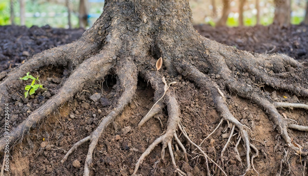 Stock Photo Roots tree roots in soil close up underground texture Stock Photo | Adobe Stock