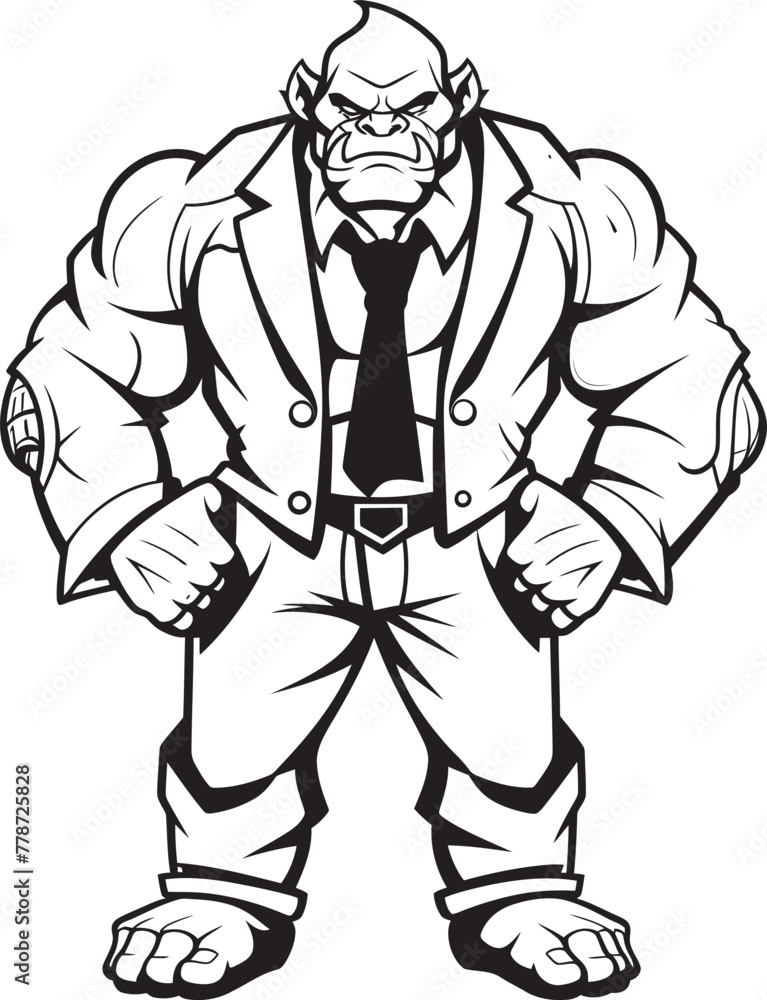 Dapper Orc Dynasty Formal Suit Logo Design Executive Orc Elegance Orc in Professional Attire Icon Dapper Orc Dynasty Formal Suit Logo Design Executive Orc Elegance Orc in Professional Attire Icon