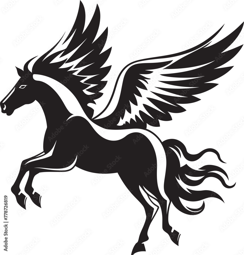 Skyborne Steed Pegasus Icon Vector Emblem Winged Wonder Pegasus Horse Logo Design Skyborne Steed Pegasus Icon Vector Emblem Winged Wonder Pegasus Horse Logo Design
