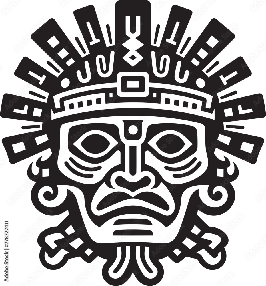 Huari Civilization Mark Pre Hispanic Icon Logo Design Olmec Iconography