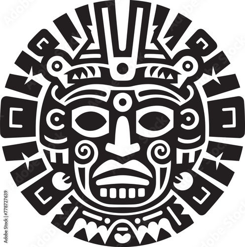 Olmec Iconography Symbol Pre Hispanic Logo Icon Nazca Artistry Emblem Pre Hispanic Vector Design