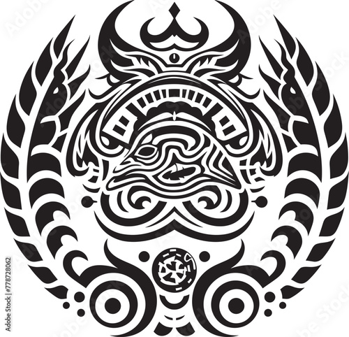 Mythical Feathered Being Quetzalcoatl Emblem Logo Ethereal Serpent Emblem Quetzalcoatl Icon Design