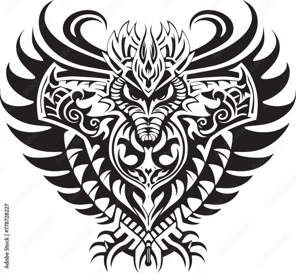 Ethereal Serpent Emblem Quetzalcoatl Iconic Symbol Legendary Quetzalcoatl Mark Symbolic Design Vector