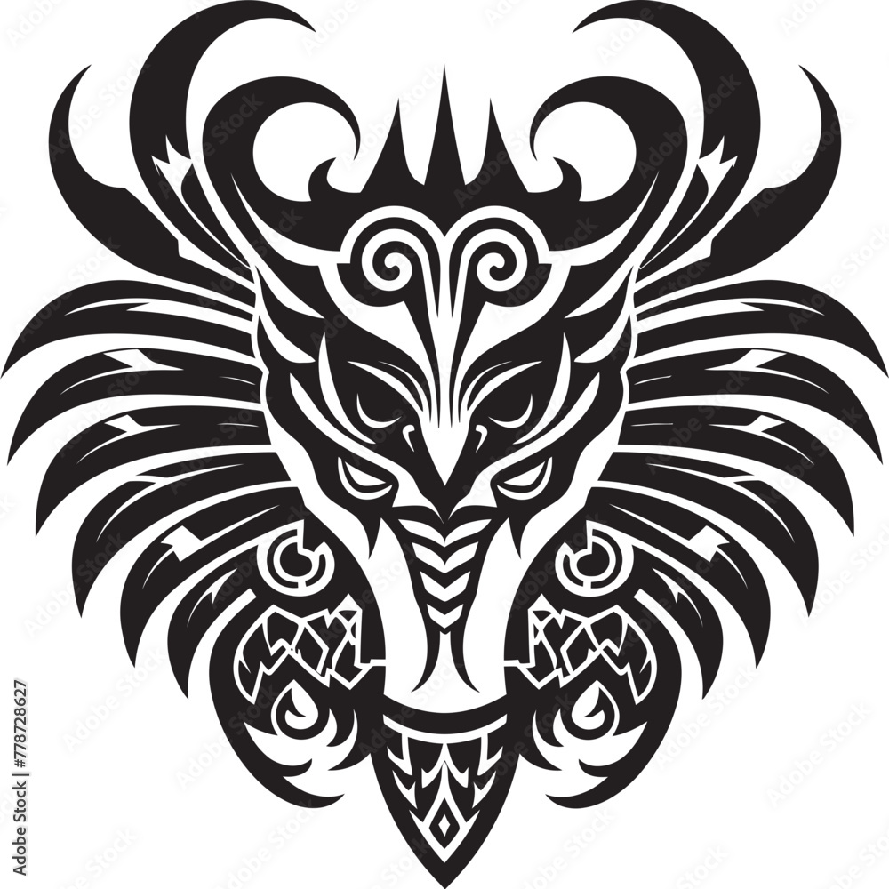 Fototapeta premium Aztec Culture Representation Quetzalcoatl Emblem Icon Symbolic Quetzalcoatl Vector Divine Serpent Icon