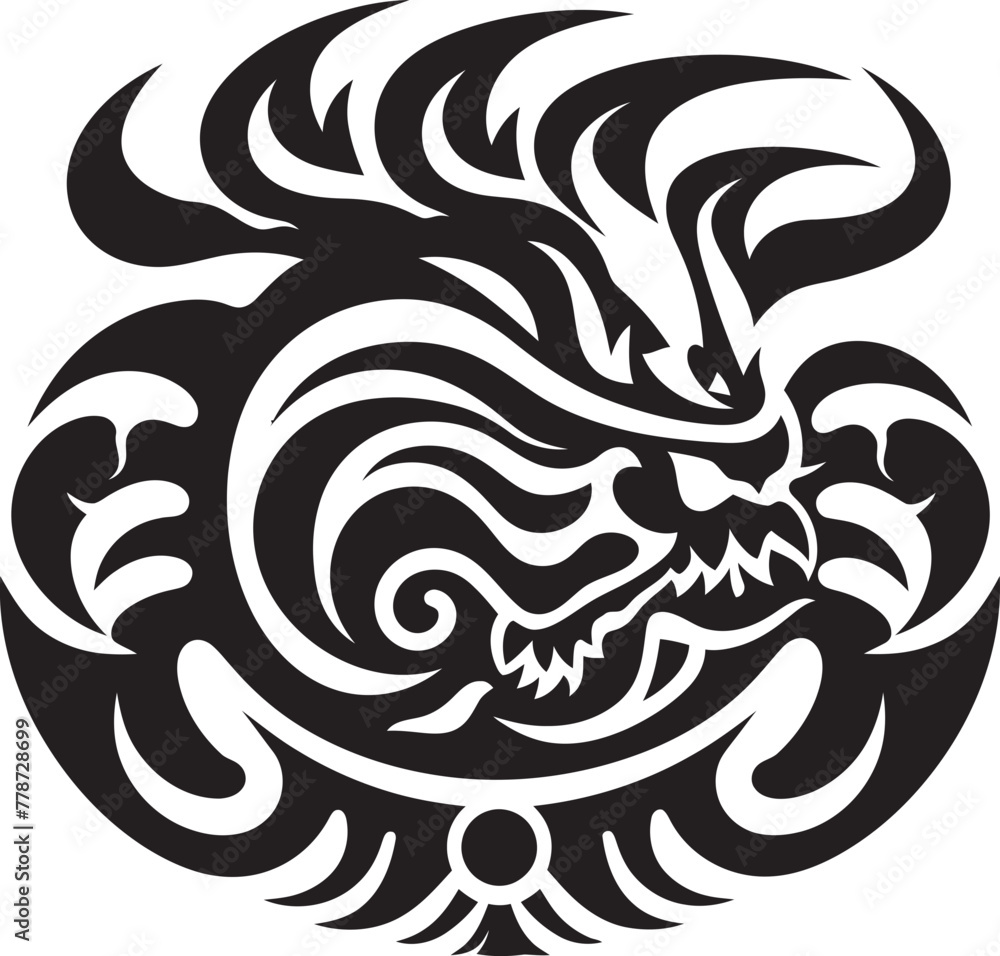Aztec Deity Emblem Quetzalcoatl Symbol Vector Logo Mythical Feathered Being Quetzalcoatl Logo Design Icon