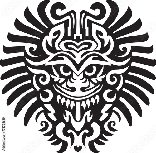 Serpent Deity Emblem Quetzalcoatl Symbol Vector Logo Ancient God Mark Quetzalcoatl Logo Design Icon