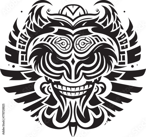 Mythical Feathered Being Quetzalcoatl Symbol Vector Emblem Aztec Culture Icon Quetzalcoatl Logo Design Icon