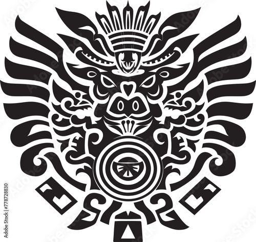Mayan Deity Mark Quetzalcoatl Symbol Vector Emblem Serpent Deity Legacy Quetzalcoatl Logo Design Icon