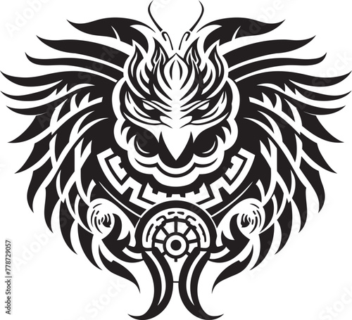 Ethereal Serpent Emblem Quetzalcoatl Logo Icon Legendary Quetzalcoatl Mark Symbolic Vector Design