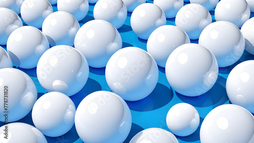 white amidst blue balls best job candidate concept background