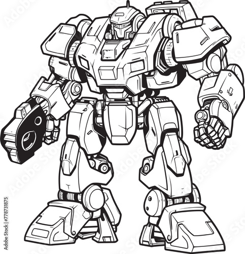 Wallpaper Mural Techno Ronin Vanguard Sci Fi Mech Warrior Logo Cybernetic Guardian Valor Macha Warrior Vector Icon Torontodigital.ca