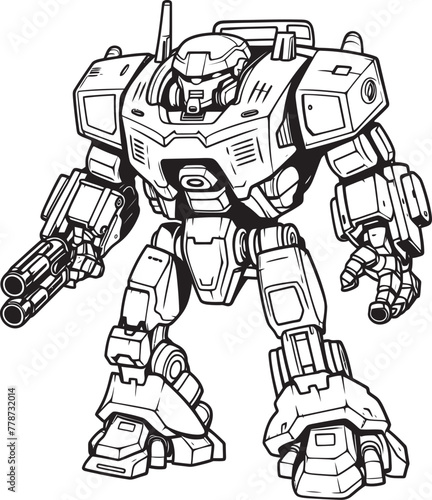 Wallpaper Mural Mech Striker Macha Warrior Emblem in Sci Fi Style Techno Samurai Sci Fi Warrior Vector Logo Design Torontodigital.ca