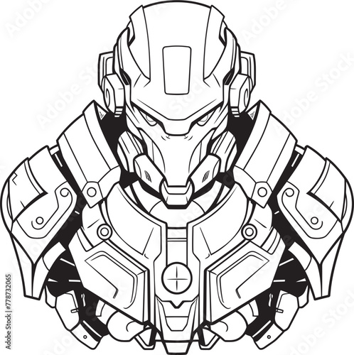 Wallpaper Mural Mech Crusader Futuristic Macha Warrior Emblem Galactic Sentinel Mech Warrior Icon Design Torontodigital.ca