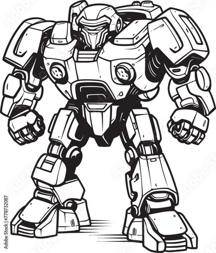 Wallpaper Mural Mech Crusader Vector Logo with Sci Fi Warrior Galactic Sentinel Futuristic Macha Warrior Emblem Torontodigital.ca