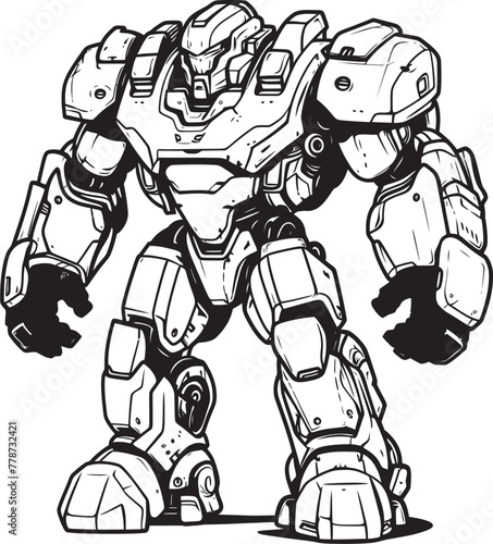 Wallpaper Mural Mech Striker Vector Logo with Macha Warrior Techno Samurai Sci Fi Macha Warrior Emblem Torontodigital.ca