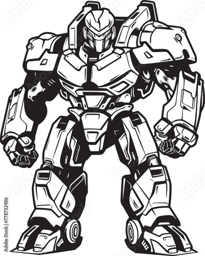 Wallpaper Mural Mech Vanguard Valor Futuristic Warrior Vector Logo Galactic Mech Knight Sci Fi Warrior Icon Design Torontodigital.ca