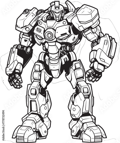 Wallpaper Mural Macha Warrior Odyssey Futuristic Logo in Space Techno Ronin Rebellion Sci Fi Mech Emblem Torontodigital.ca