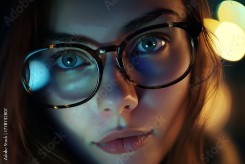 Spectacled Charm: The Girl with Glasses