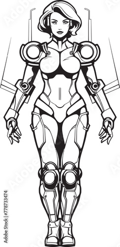 Quantum Queen Sci Fi Heroine Vector Logo Design Nova Knightess Futuristic Female Superhero Icon
