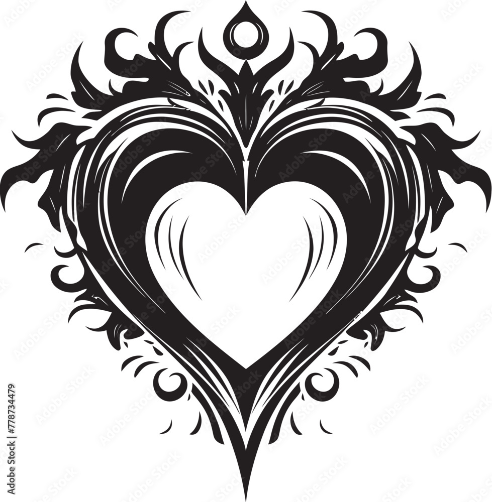 Eternal Devotion Sacred Heart Icon Design Angelic Affection Sacred Heart Emblem Vector Eternal Devotion Sacred Heart Icon Design Angelic Affection Sacred Heart Emblem Vector