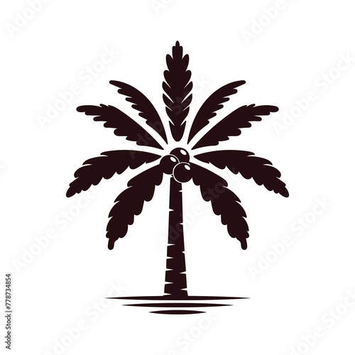 Simple Minimalist Palm Oil, Palm Date or Coconut Illustration