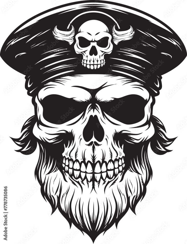 Fototapeta premium Special Ops Skull Command Covert Unit Insignia Skull Battalion Icon Military Special Forces Emblem