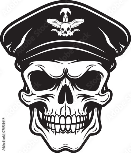 Beret Battalion Skull Military Insignia Vector Icon Skull Trooper Beret Army Division Emblem Logo