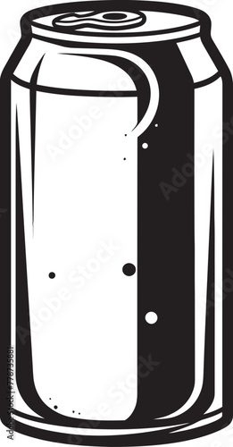 Thirst Tamer Carbonated Beverage Vector Logo Sip and Savor Soda Can Emblem Design