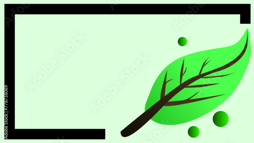 Leaf green side illustration design nature background