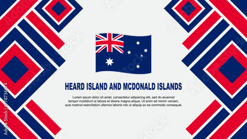 Wallpaper Mural Heard Island And McDonald Islands Flag Abstract Design Template. Banner Wallpaper Vector Illustration. Background Torontodigital.ca