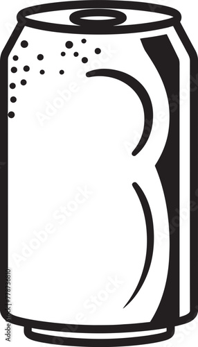 Bubbly Bonanza Refreshing Beverage Emblem Design Carbonated Cascade Soda Can Icon Vector