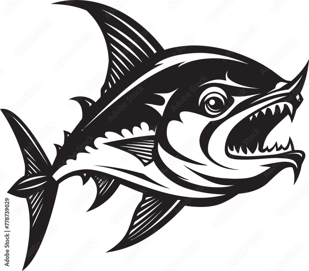 Coastal Charm Clean Tuna Lineart Deep Blue Venture Tuna Icon Concept Coastal Charm Clean Tuna Lineart Deep Blue Venture Tuna Icon Concept