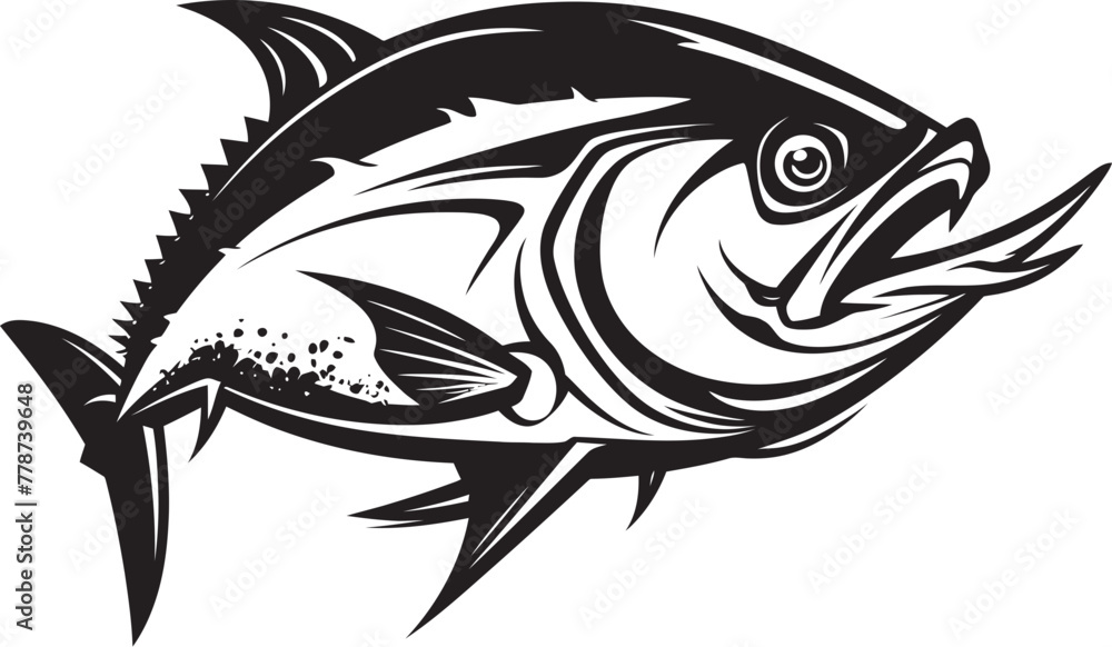 Wave Whisperer Dynamic Tuna Vector Seafaring Symphony Tuna Emblem Design Wave Whisperer Dynamic Tuna Vector Seafaring Symphony Tuna Emblem Design