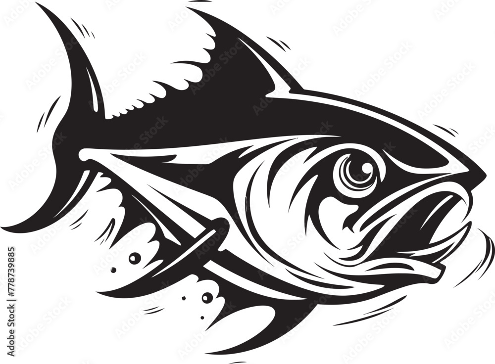 Coral Cadence Dynamic Tuna Logo Oceanic Overture Sleek Tuna Fish Icon Coral Cadence Dynamic Tuna Logo Oceanic Overture Sleek Tuna Fish Icon
