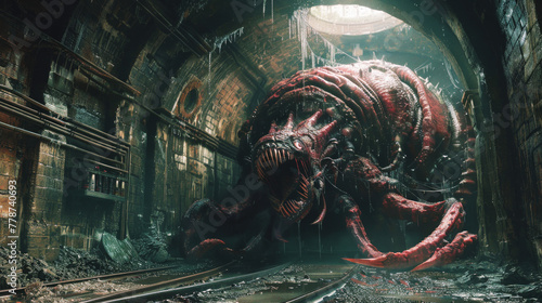 Monstrous Creature Lurking in Abandoned Subway