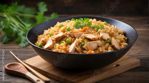 Vegetable and Chicken Dish in a Pan, Perfect for Dinner