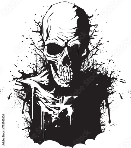 Zombie Bourbon Bliss Whiskey Bottle Vector Logo with Undead Twist Whiskey of the Dead Zombie Embracing Bottle Vector Design