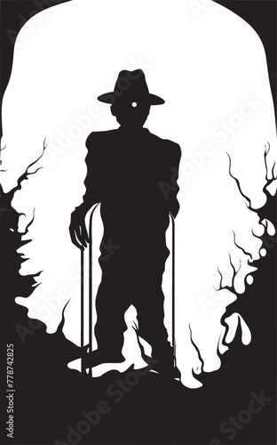 Whiskey of the Dead Zombie Embracing Bottle Vector Design Night of the Living Bourbon Zombie with Whiskey Bottle Vector Symbol