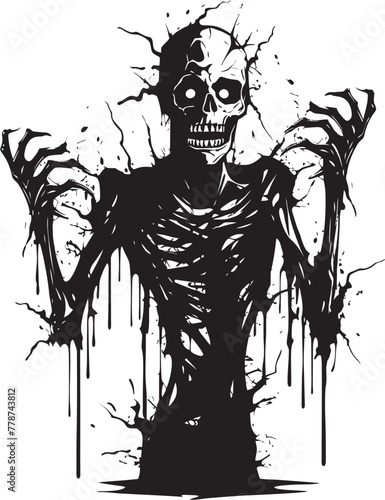 Spirits of the Undead Zombie Whiskey Bottle Vector Logo Design Macabre Mash Zombie Holding Whiskey Bottle Vector Symbol