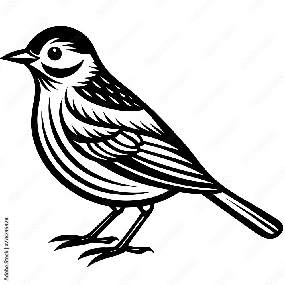 Naklejka premium Bird silhouette vector illustration. 