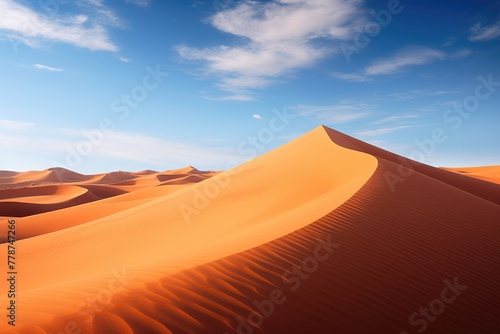 A vast expanse of the desert with rolling sand dunes  AI generated