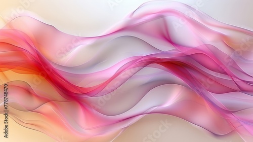   An image generated by a computer featuring waves of pink and orange on a white background, allowing for the inclusion of text or additional imagery photo