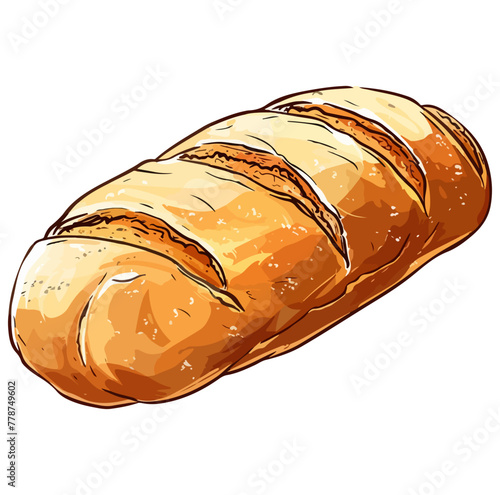  french loaf bread illustration 