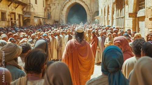 Jesus Christ travels through Jerusalem