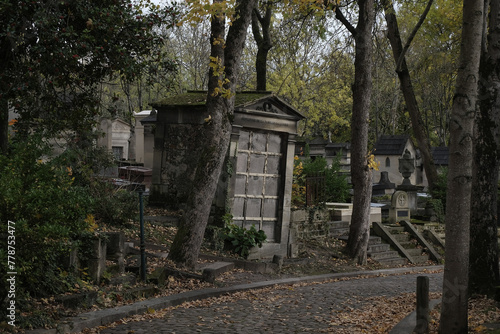 Monuments I've come across in the French cemeteries of Montparnasse and Pierre Lachaise (Paris).  Shot during days with diffuse lighting. (ID: 778753477)