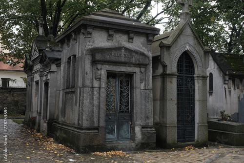 Monuments I've come across in the French cemeteries of Montparnasse and Pierre Lachaise (Paris).  Shot during days with diffuse lighting. (ID: 778753694)