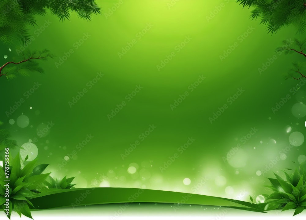 green background with leaves green background with leaves